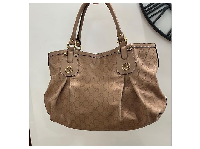 Borsa a mano Gucci Scarlett in pelle monogramma GG - Beige - vista 7