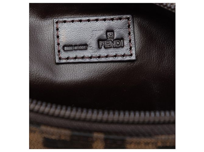 Fendi Brown Zucca Canvas Pouch - view 5