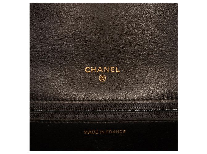 Clutch Chanel Black CC Satin Diamond Stitch Negro - vista 5
