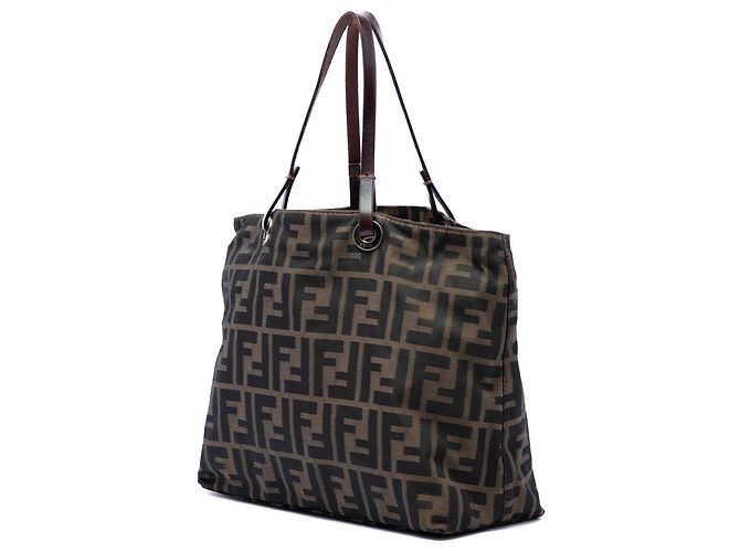 Fendi Tote aus braunem Zucca-Canvas - Ansicht 2