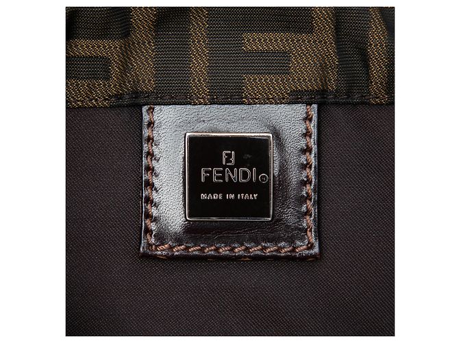 Fendi Tote aus braunem Zucca-Canvas - Ansicht 5