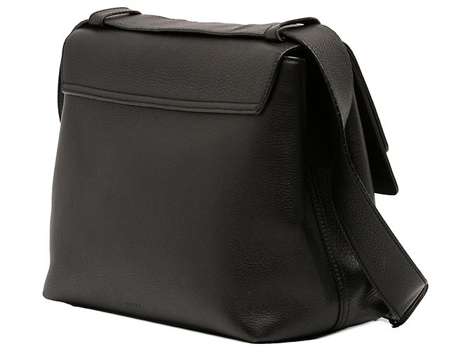 Borsa a tracolla Gucci Black Large GG Marmont in pelle di vitello martellata - vista 2