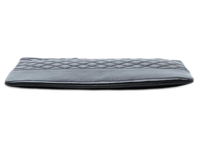 Chanel Black Large Aged Calfskin Gabrielle O Case Clutch - view 3