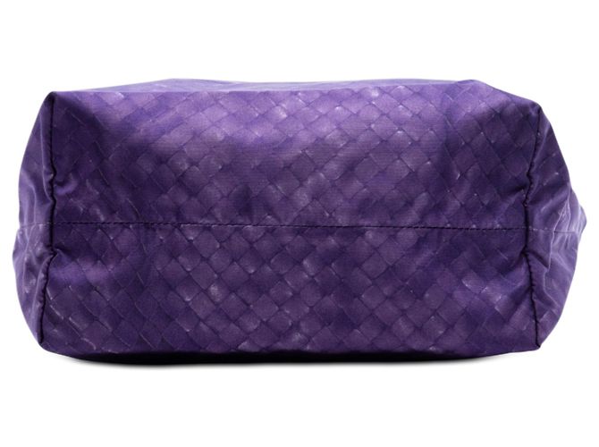 Tote verticale in nylon Intrecciolusion viola Bottega Veneta Porpora - vista 3