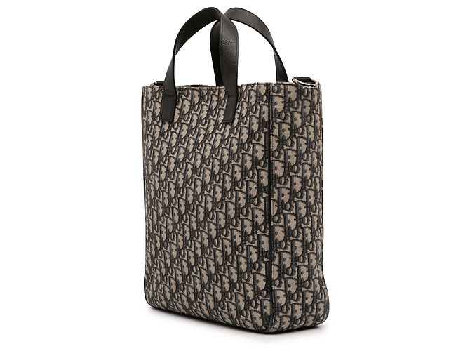Tote Saddle in tela Blue Oblique e pelle Dior Blu navy - vista 2