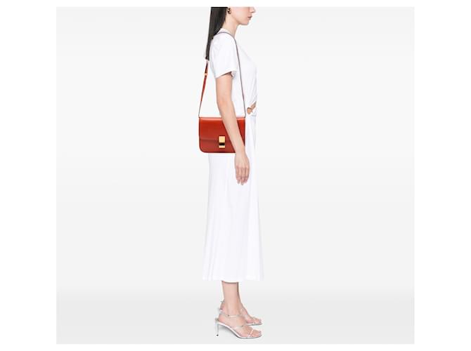 Céline Celine Red Medium Calfskin Classic Box Rosso - vista 6