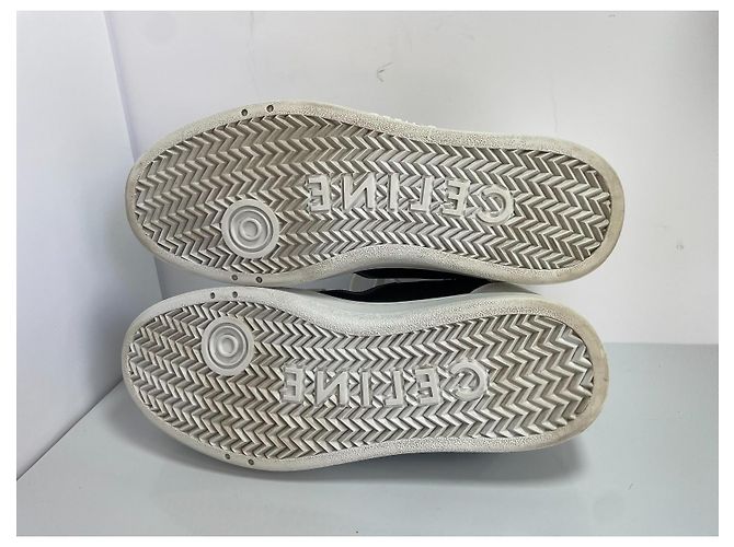 Céline Celine Leder-Sneaker Weiß/Silber - Ansicht 10
