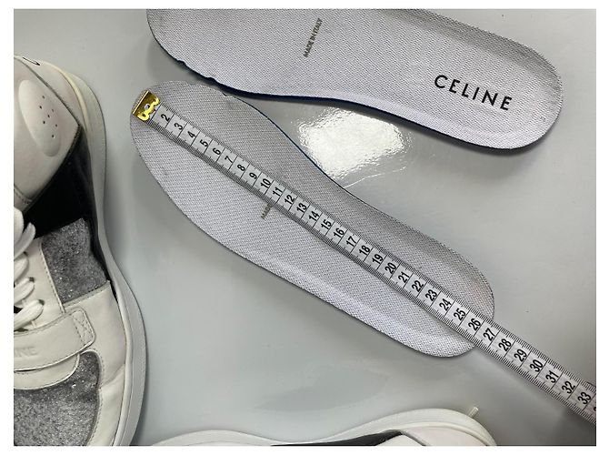 Céline Celine Leder-Sneaker Weiß/Silber - Ansicht 13