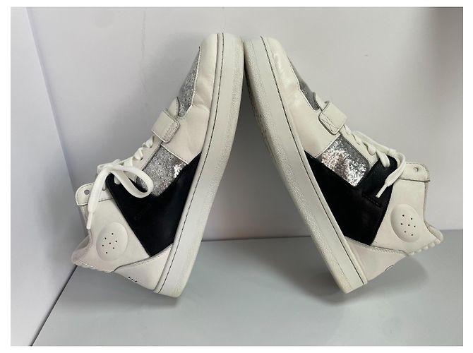 Céline Celine Leder-Sneaker Weiß/Silber - Ansicht 9