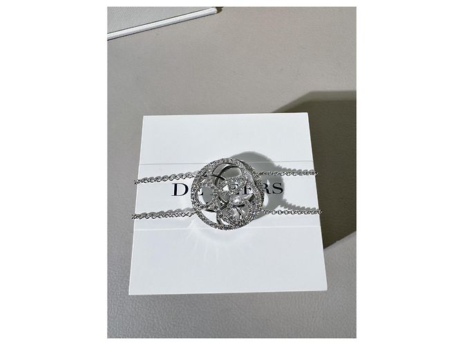 Bracciale De Beers Sicily in Oro Bianco e Diamanti Argento - vista 4
