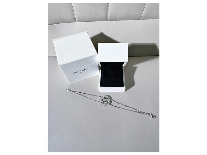 Bracciale De Beers Sicily in Oro Bianco e Diamanti Argento - vista 5