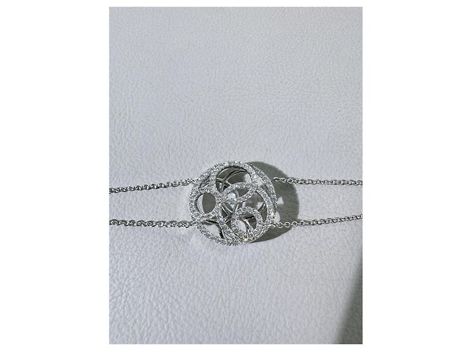 Bracciale De Beers Sicily in Oro Bianco e Diamanti Argento - vista 6