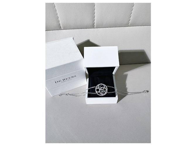 Bracciale De Beers Sicily in Oro Bianco e Diamanti Argento - vista 7