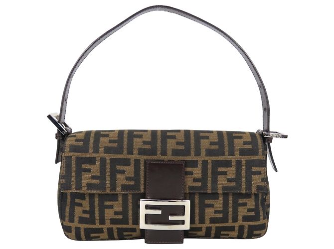 Zucca Bolso Bucket Fendi Mamma Castaño Negro - vista 2