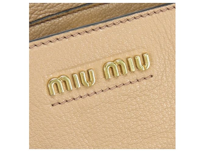 Borsa Miu Miu in pelle Madras Rosa Beige - vista 10