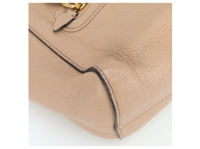 Borsa Miu Miu in pelle Madras Rosa Beige - vista 7