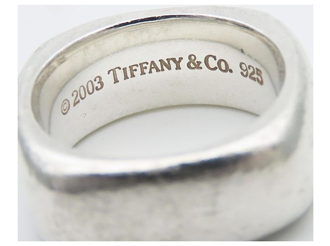 Anello Tiffany & Co. Square Cushion Band in Argento 925 - vista 6