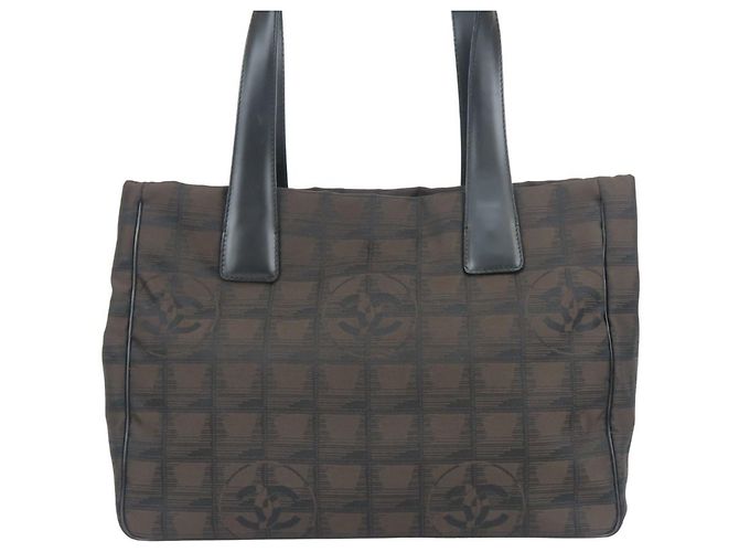 Chanel Tote Bag New Travel Line PM Schwarz Dunkelbraun - Ansicht 2