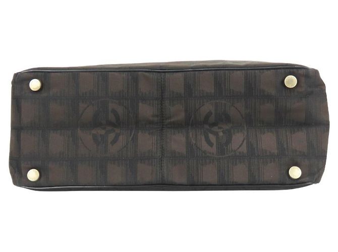 Chanel Tote Bag New Travel Line PM Schwarz Dunkelbraun - Ansicht 5