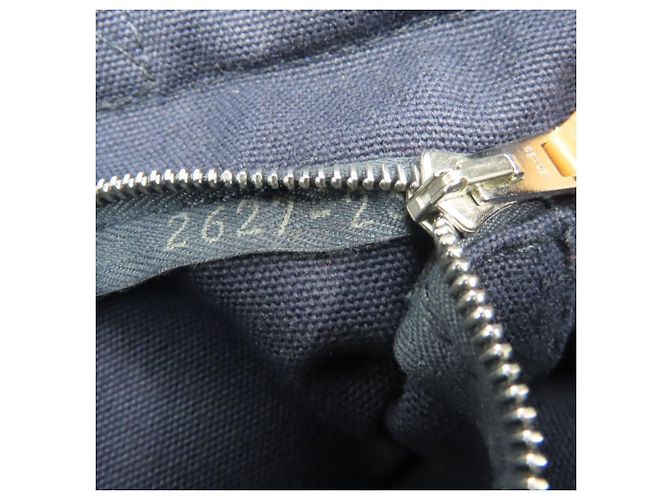 Hermès Hermes Fourre-Tout PM Canvas Tote Bag Olivgrün Marineblau - Ansicht 16