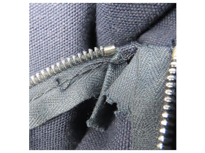 Hermès Hermes Fourre-Tout PM Canvas Tote Bag Olivgrün Marineblau - Ansicht 17