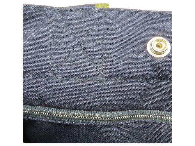 Hermès Hermes Fourre-Tout PM Canvas Tote Bag Olivgrün Marineblau - Ansicht 19