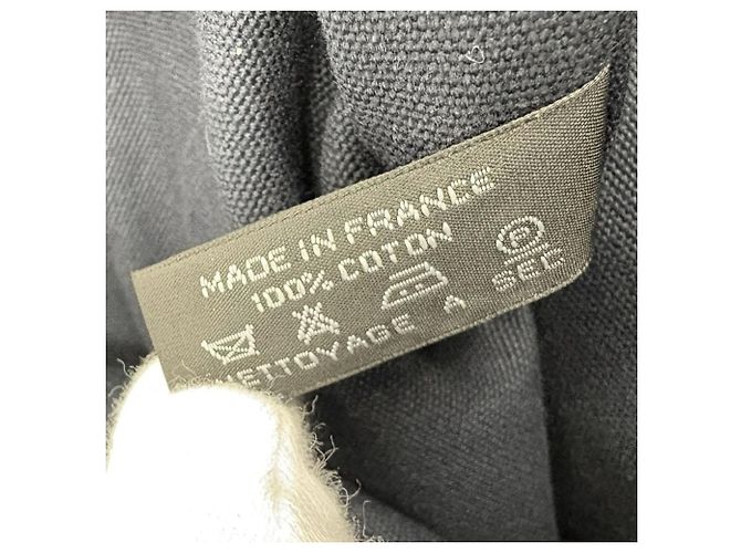 Hermès Hermes Fourre-Tout PM Canvas Tote Bag Olivgrün Marineblau - Ansicht 22