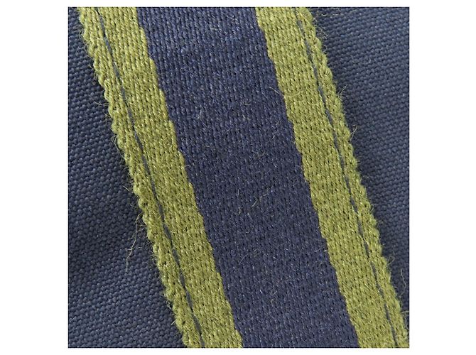 Hermès Hermes Fourre-Tout PM Canvas Tote Bag Olivgrün Marineblau - Ansicht 7