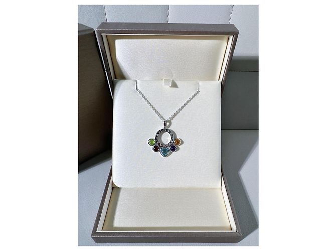 Bulgari Collana Bvlgari Allegra in oro bianco 18K con pietre preziose Multicolore - vista 4