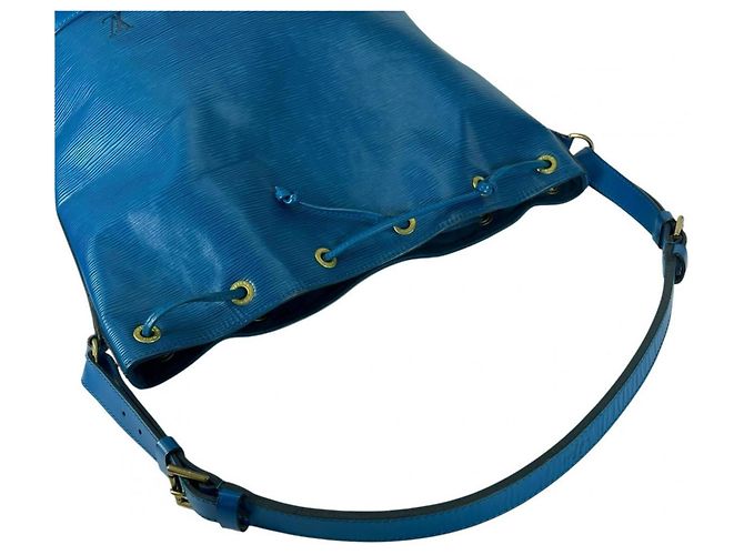Borsa a tracolla Louis Vuitton in pelle Epi blu Toledo - vista 12