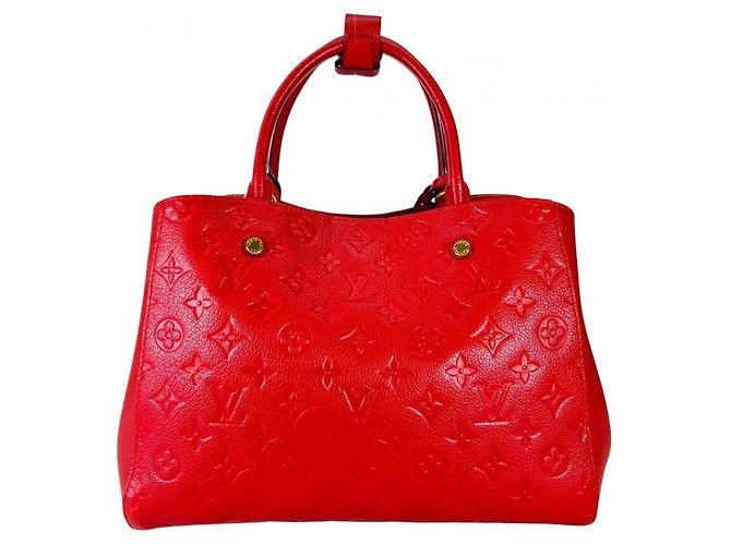Borsa Louis Vuitton Cerise Montaigne MM Rosso - vista 2
