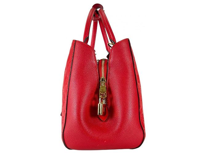 Borsa Louis Vuitton Cerise Montaigne MM Rosso - vista 3