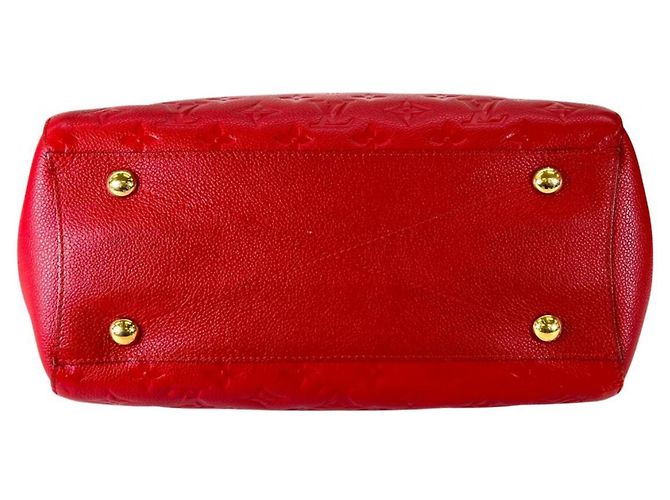 Borsa Louis Vuitton Cerise Montaigne MM Rosso - vista 4