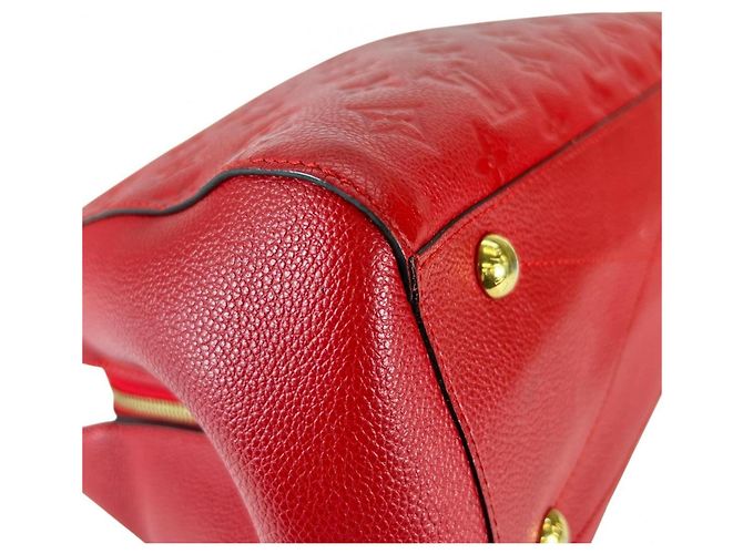 Borsa Louis Vuitton Cerise Montaigne MM Rosso - vista 5