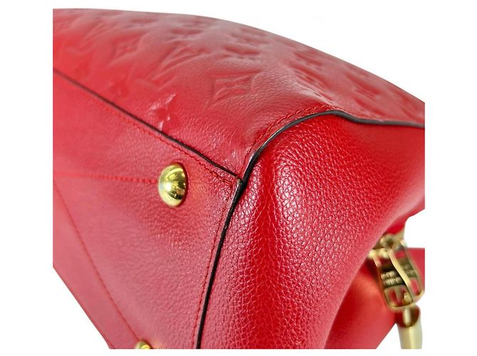 Borsa Louis Vuitton Cerise Montaigne MM Rosso - vista 6