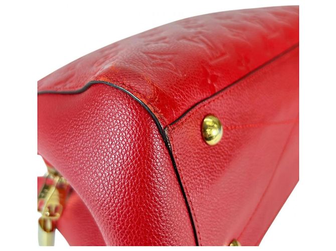 Borsa Louis Vuitton Cerise Montaigne MM Rosso - vista 7