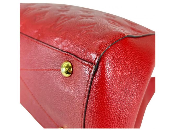 Borsa Louis Vuitton Cerise Montaigne MM Rosso - vista 8