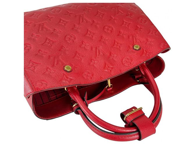 Borsa Louis Vuitton Cerise Montaigne MM Rosso - vista 9