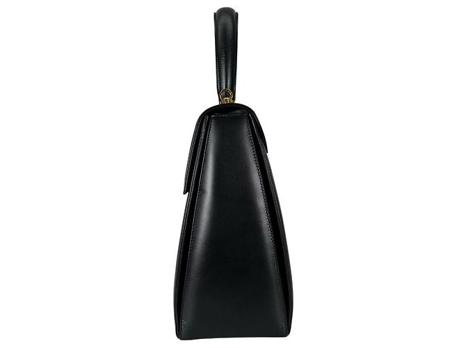 Borsa a mano compatta in pelle Gancini Salvatore Ferragamo Nero - vista 3