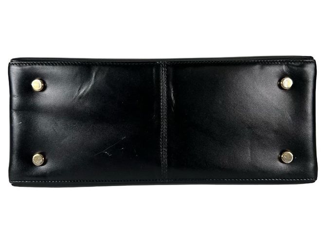 Borsa a mano compatta in pelle Gancini Salvatore Ferragamo Nero - vista 4