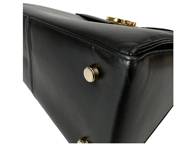 Borsa a mano compatta in pelle Gancini Salvatore Ferragamo Nero - vista 6
