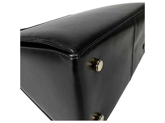 Borsa a mano compatta in pelle Gancini Salvatore Ferragamo Nero - vista 7