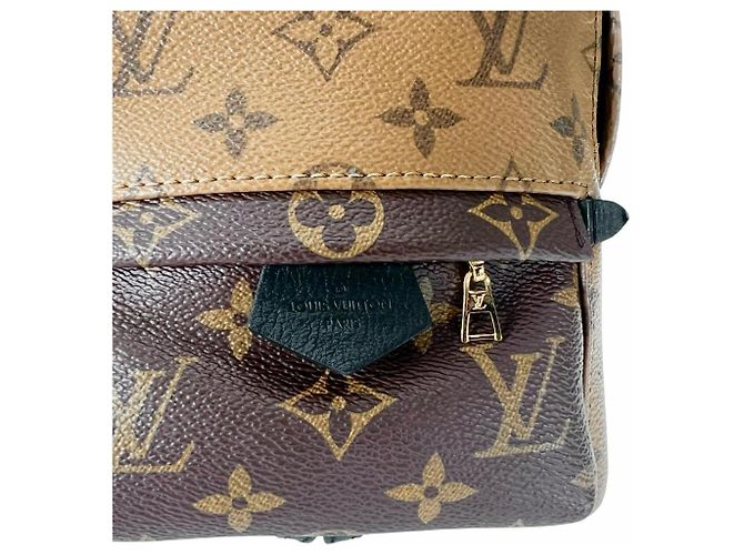 Louis Vuitton MINI Monogram Reverse Palm Springs Leder Rucksack Braun - Ansicht 12