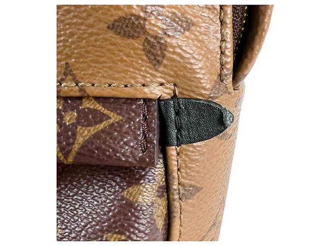Louis Vuitton MINI Monogram Reverse Palm Springs Leder Rucksack Braun - Ansicht 13