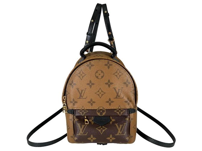 Louis Vuitton MINI Monogram Reverse Palm Springs Leder Rucksack Braun - Ansicht 2