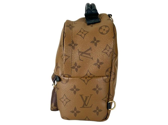 Louis Vuitton MINI Monogram Reverse Palm Springs Leder Rucksack Braun - Ansicht 4