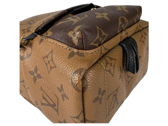 Louis Vuitton MINI Monogram Reverse Palm Springs Leder Rucksack Braun - Ansicht 6