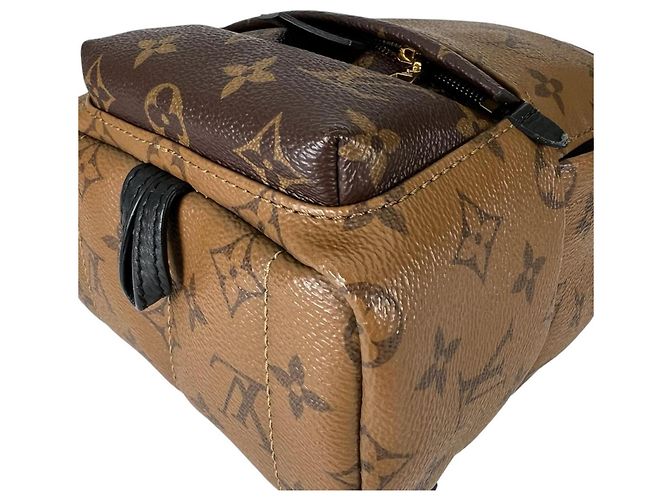 Louis Vuitton MINI Monogram Reverse Palm Springs Leder Rucksack Braun - Ansicht 7
