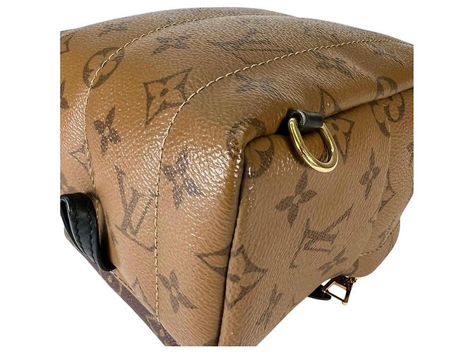 Louis Vuitton MINI Monogram Reverse Palm Springs Leder Rucksack Braun - Ansicht 9