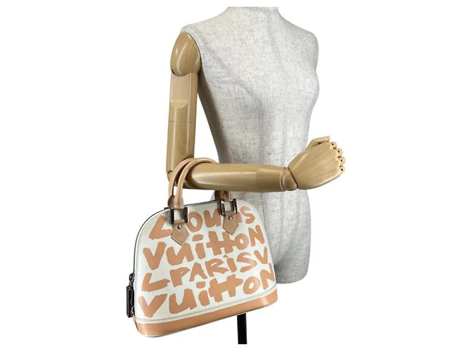 Borsa Louis Vuitton Graffiti Stephen Sprouse Alma MM Beige - vista 18